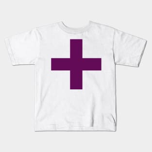 Greek cross (purple) Kids T-Shirt